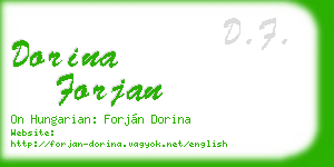 dorina forjan business card