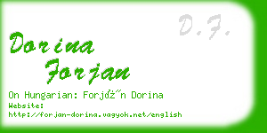 dorina forjan business card
